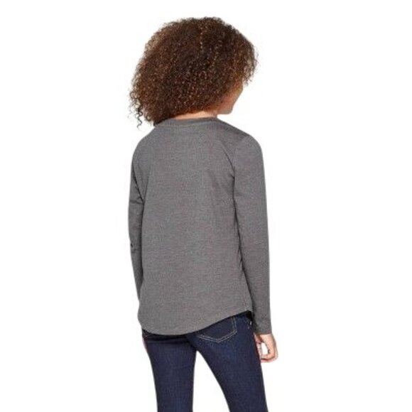 Girls' Lilo & Stitch Halloween Flip Sequin Long Sleeve T-Shirt - Charcoal L, Gre - Picture 3 of 13